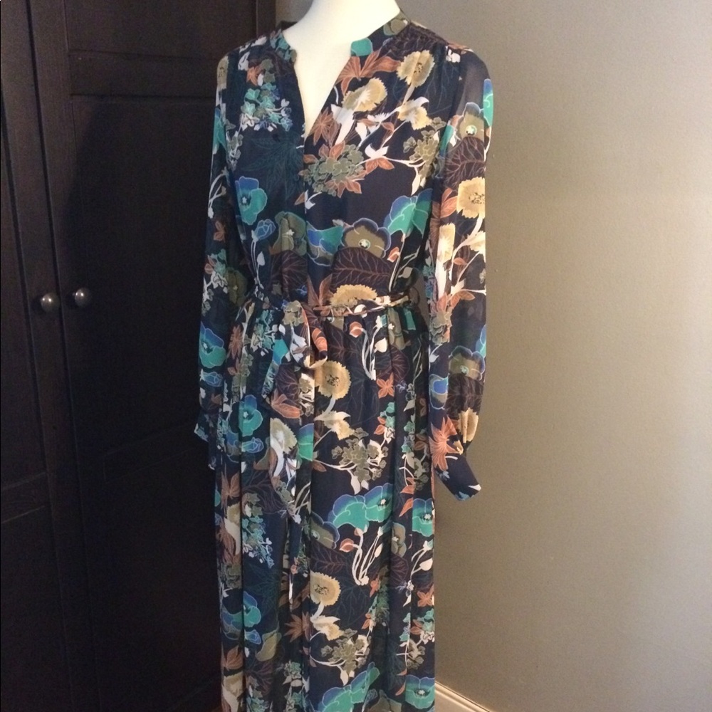 Button Down Floral Maxi Dress